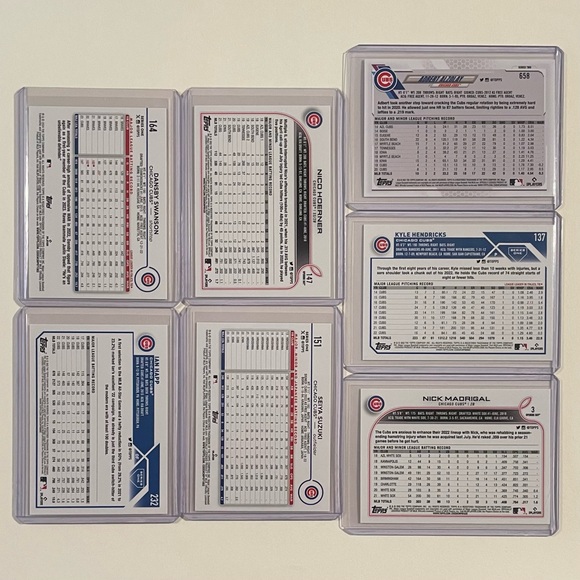 Lot of 7 Chicago Cubs Topps MLB Baseball Cards - Picture 2 of 9